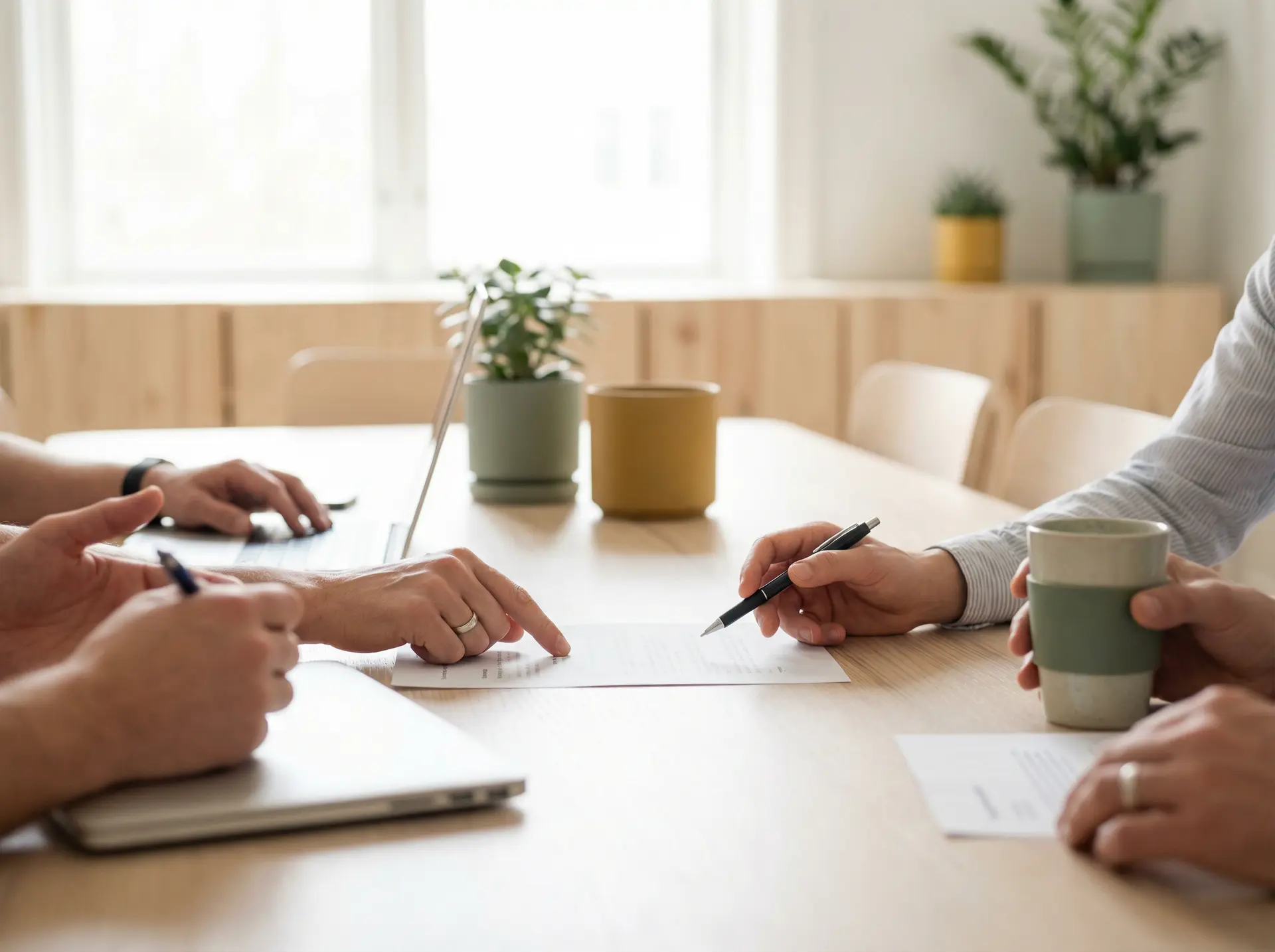 People collaborating at a meeting